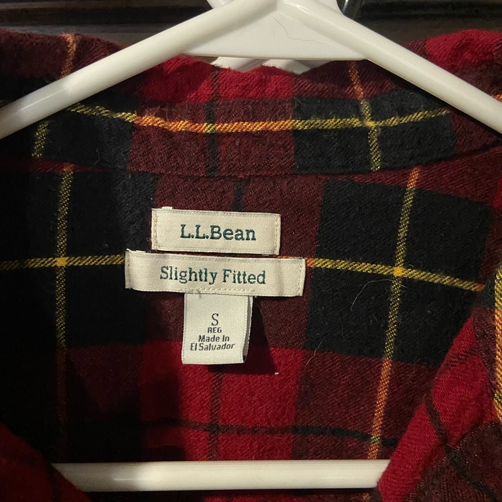 LL Bean Scotch Plaid Flannel Shirt
